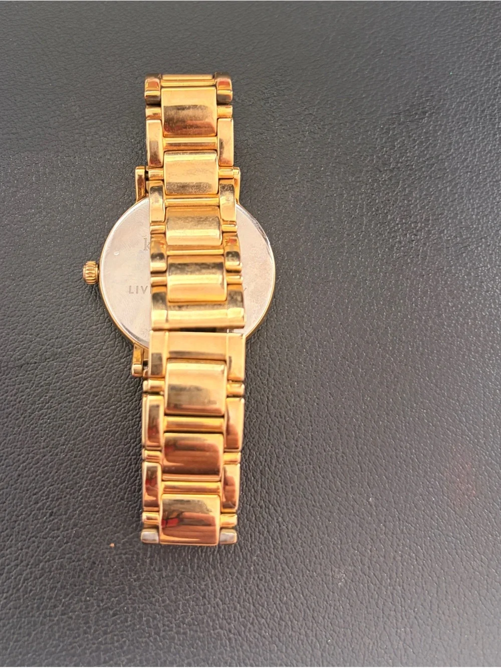 kate spade Gold Tone Bracelet Watch with Black Dial